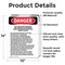 Signmission Qualified Personnel Operate This Machine Danger Sign, Vinyl Decal, 10in W x 14in L, 2PK OS-2PACK-DS-D-1014-L-1869 - alternate 3